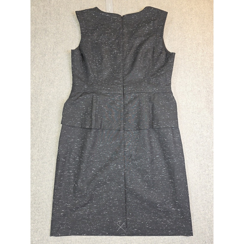 Ann Taylor Petite 8P Dress Black White Speckled Sleeveless Zip Pencil NEW - Picture 12 of 16